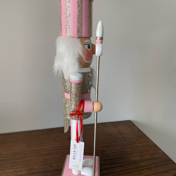 14” Pink and Gold Glitter Christmas Nutcracker - Picture 7 of 8